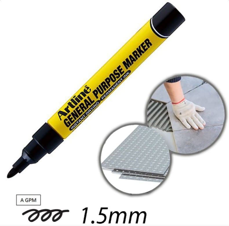 ปากกาเคมี ARTLINE EKPR-GPM หัวกลม 1.5 มม. สี แดง_3